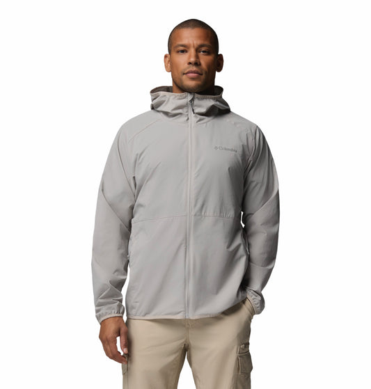 Columbia Men Light Grey Omni-Shield Trailborne Windbreaker