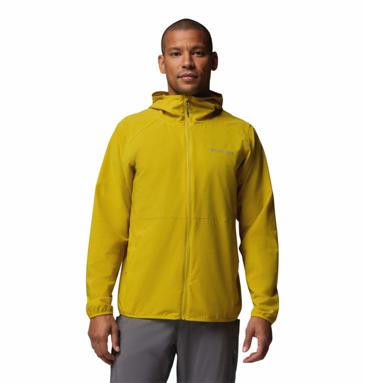 Columbia Men Yellow Omni-Shield Trailborne Windbreaker