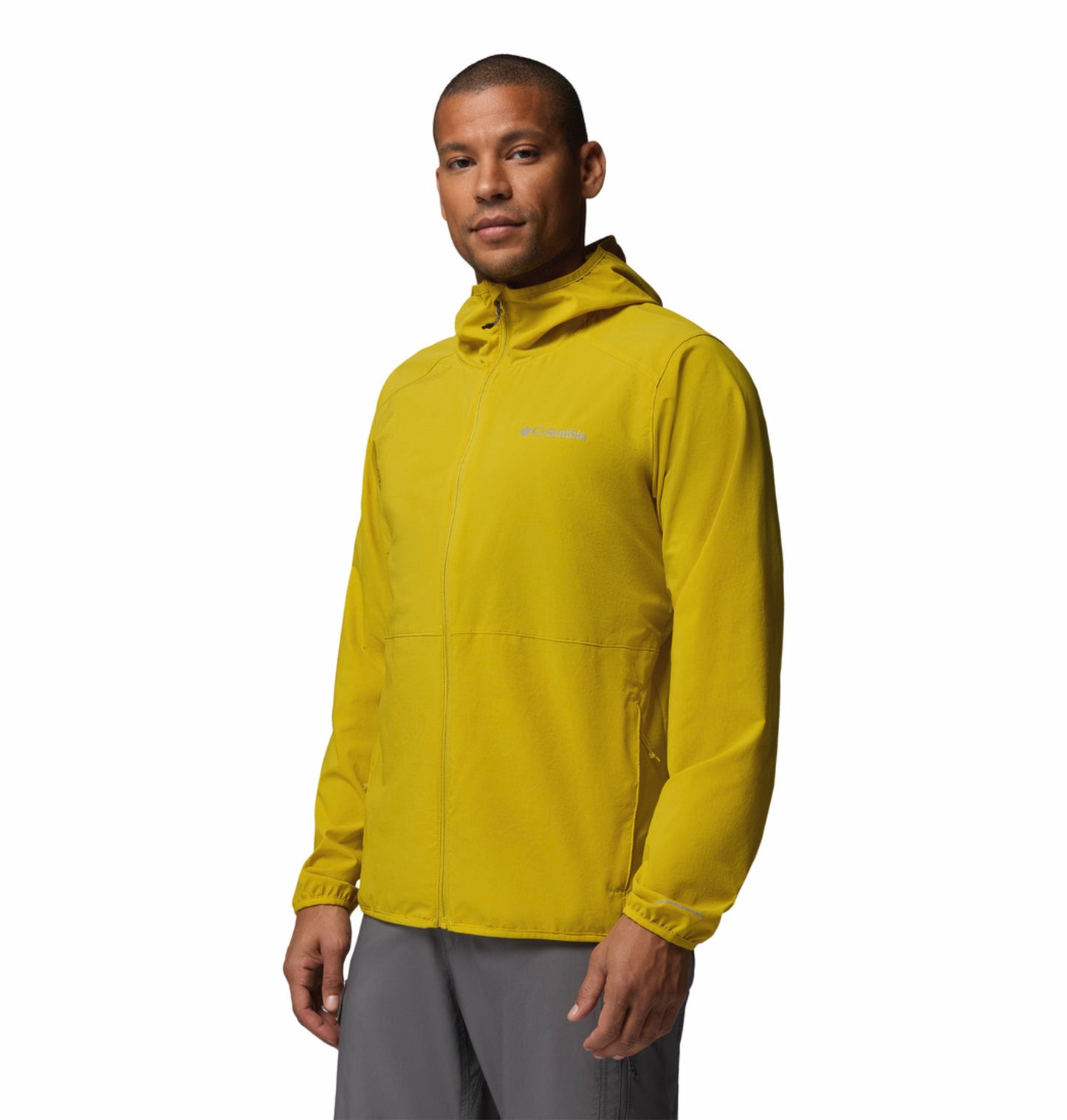 Columbia Men Yellow Omni-Shield Trailborne Windbreaker