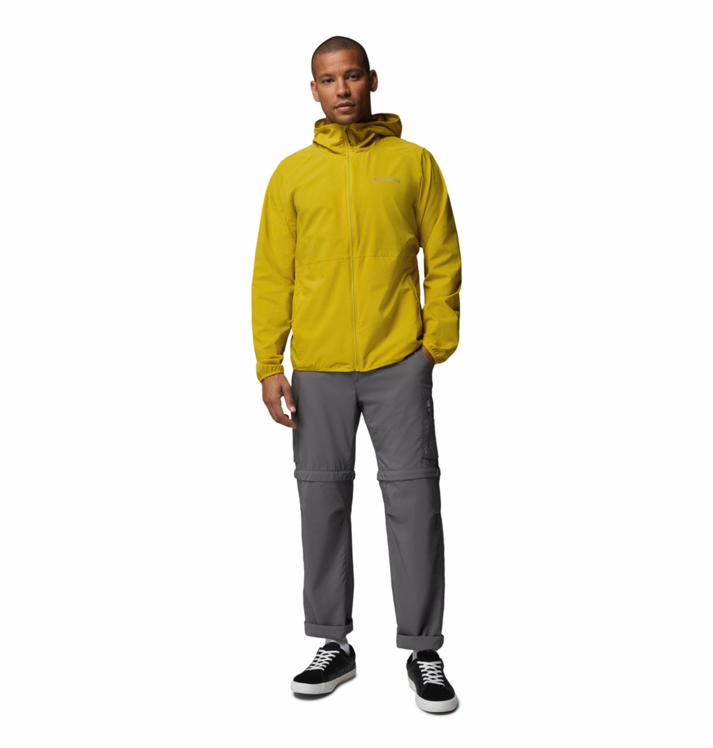 Columbia Men Yellow Omni-Shield Trailborne Windbreaker