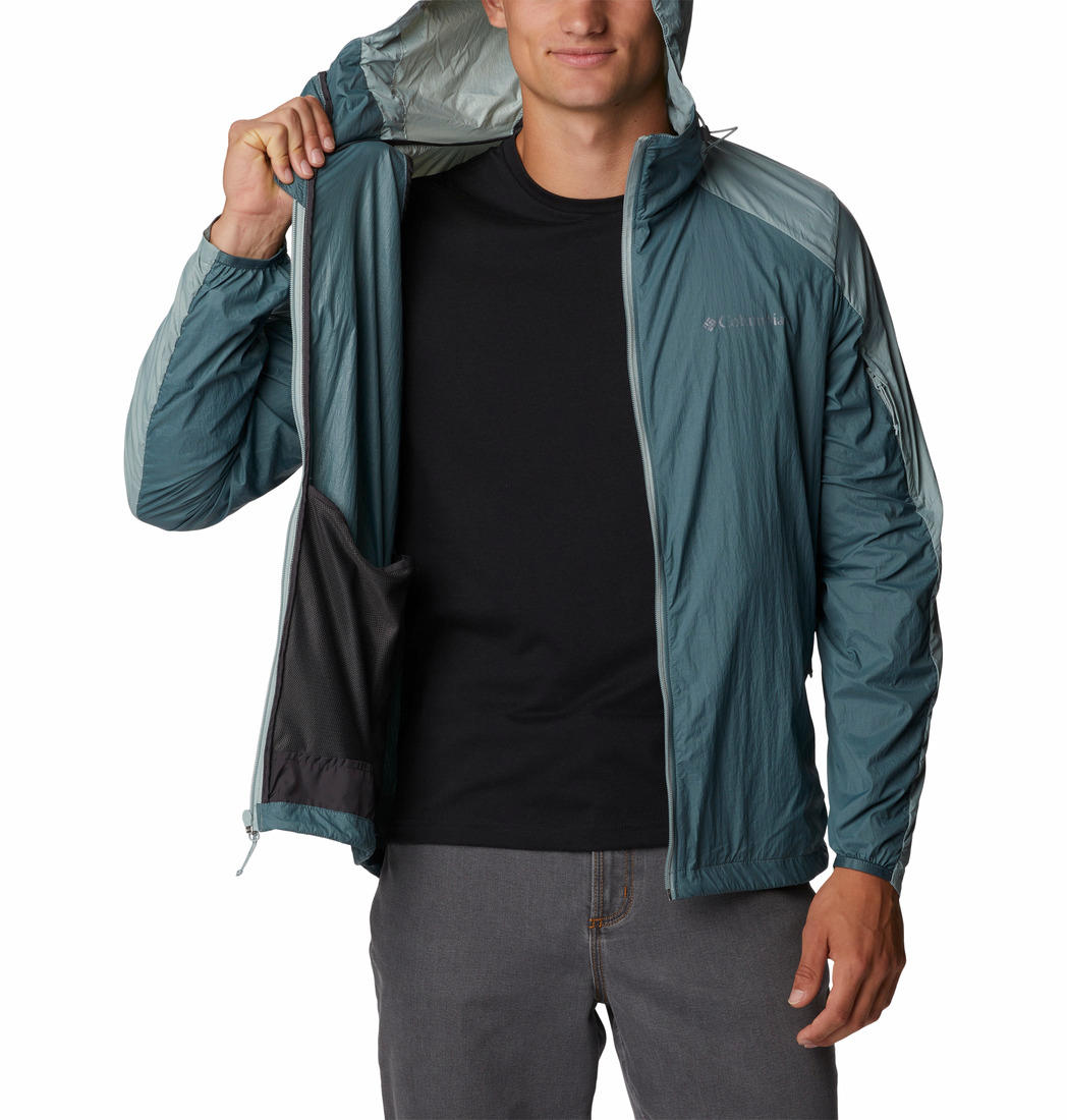 Columbia Men Green Omni-Wind Loop Trail Windbreaker