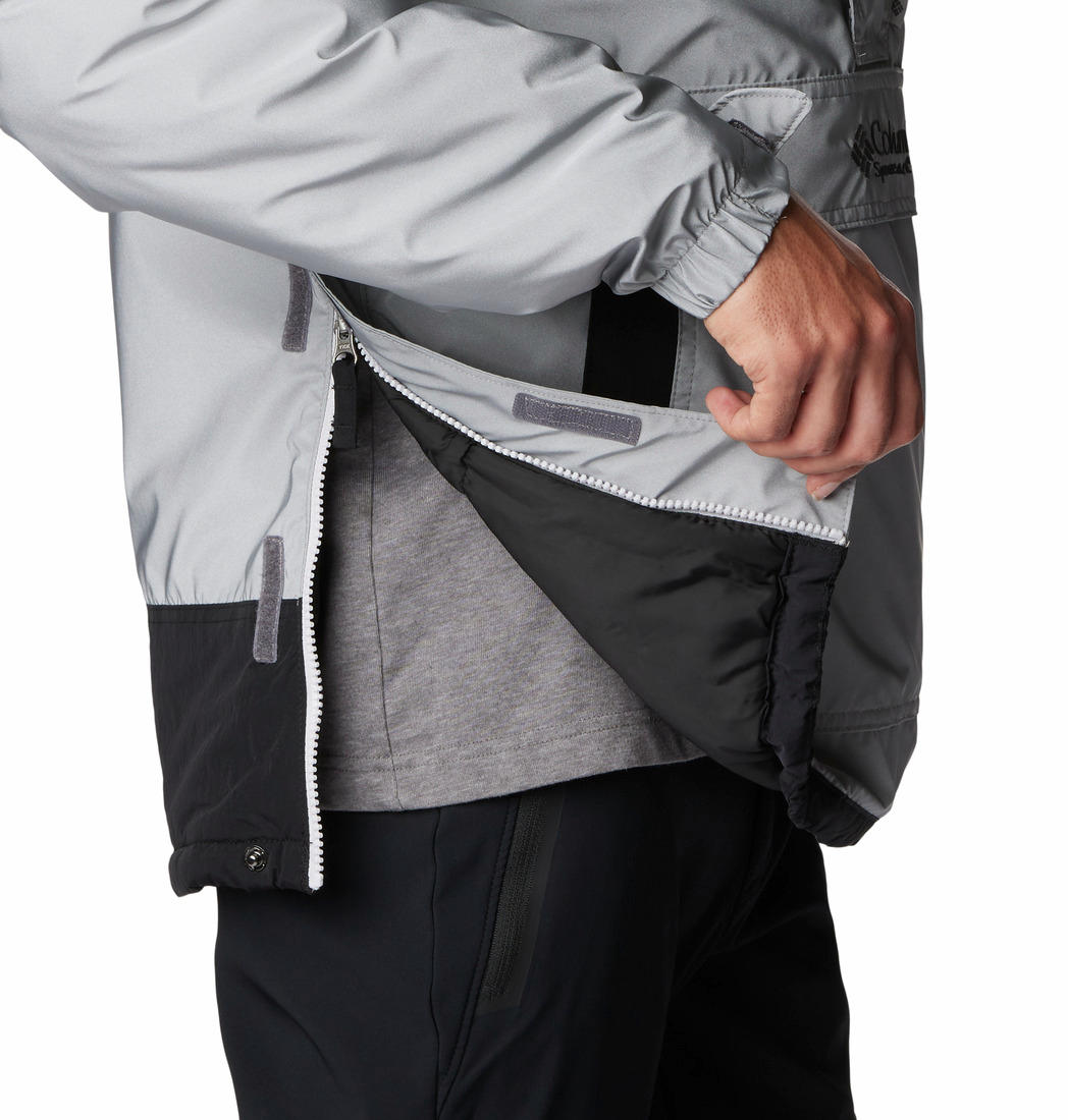 A Men Wearing Columbia Men Grey Challenger Remastered Pullover