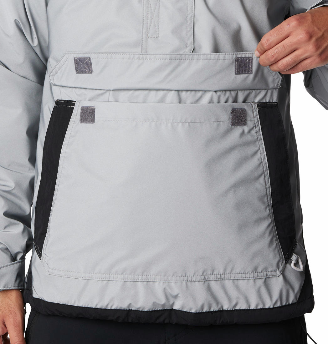 A Men Wearing Columbia Men Grey Challenger Remastered Pullover