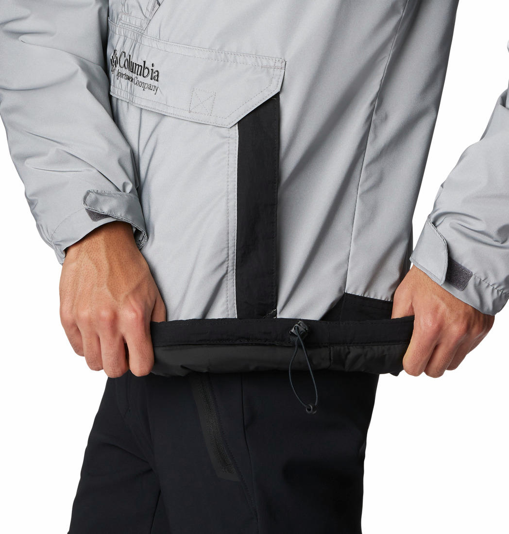 A Men Wearing Columbia Men Grey Challenger Remastered Pullover