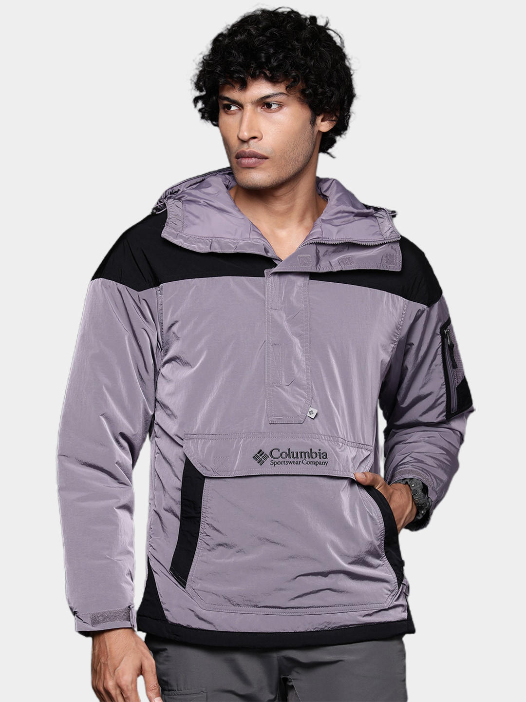 Columbia Men Grey Challenger Remastered Pullover Jacket