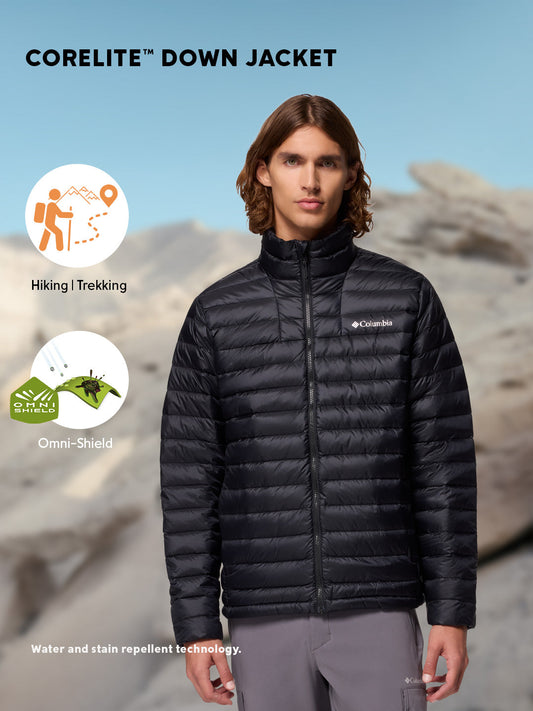 Columbia Men Black Omni-Shield Corelite Down Jacket