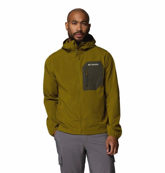 Columbia Men Olive Green Omni-Shield Tall Heights III Soft Shell Jacket