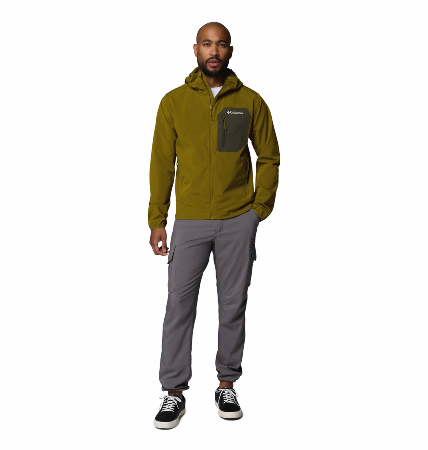 Columbia Men Olive Green Omni-Shield Tall Heights III Soft Shell Jacket