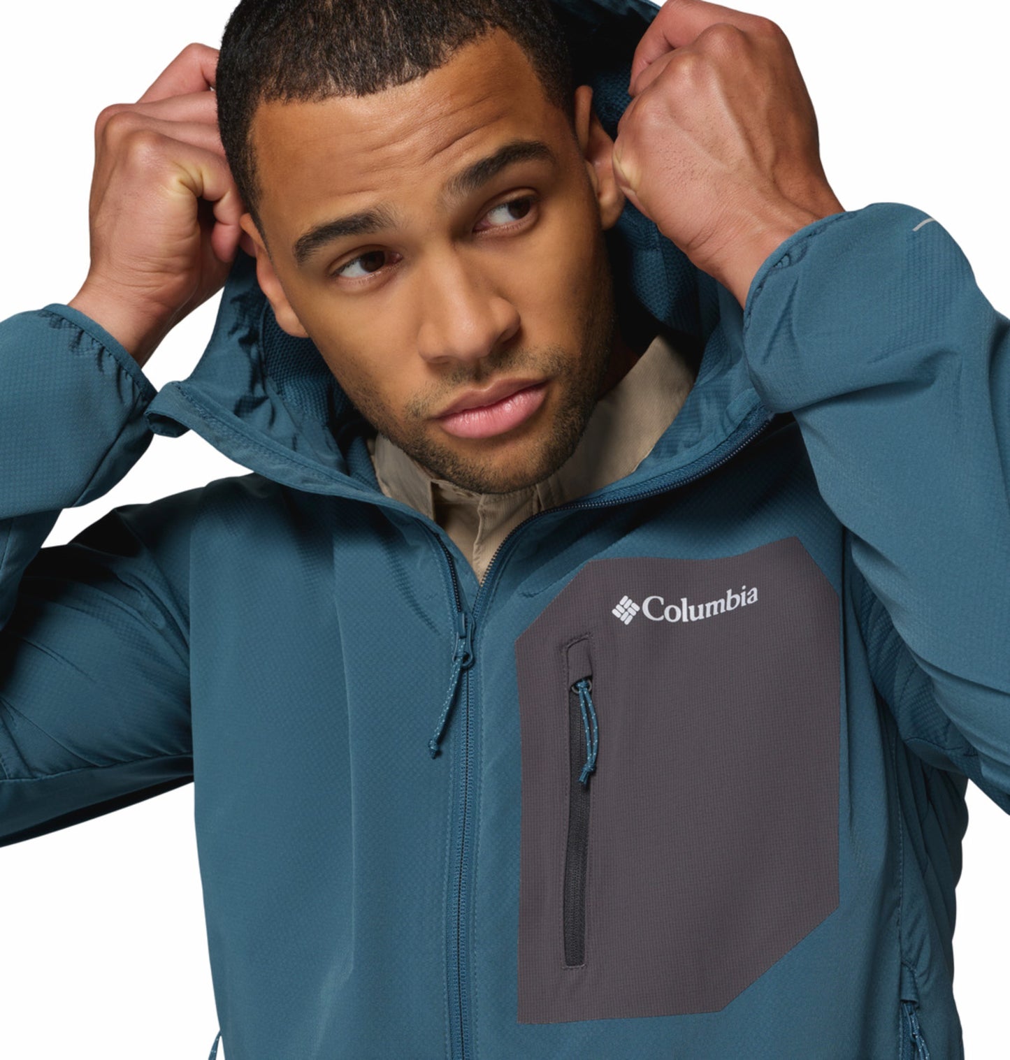 Columbia Men Blue Omni-Shield Tall Heights III Soft Shell Jacket