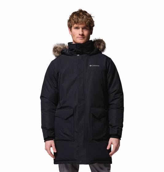 Columbia Men Black Omni-Heat Inifnity Cape Ridge Parka Hooded Down Jacket