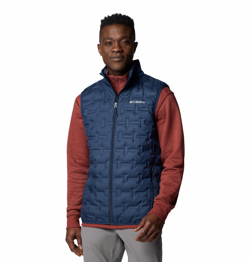Columbia Mens Blue Delta Ridge II Down Vest