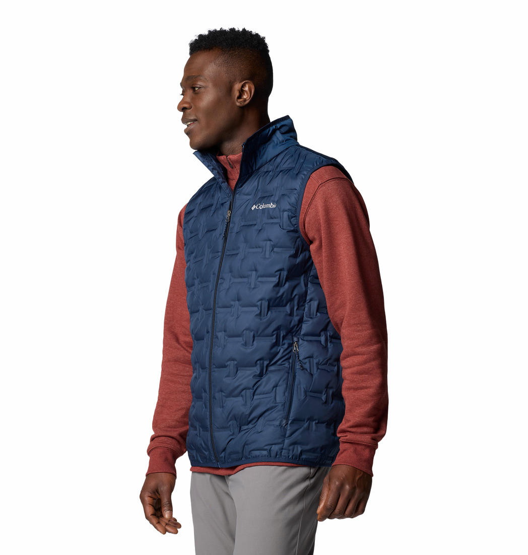 Columbia Mens Blue Delta Ridge II Down Vest