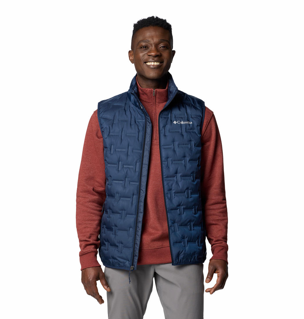 Columbia Mens Blue Delta Ridge II Down Vest