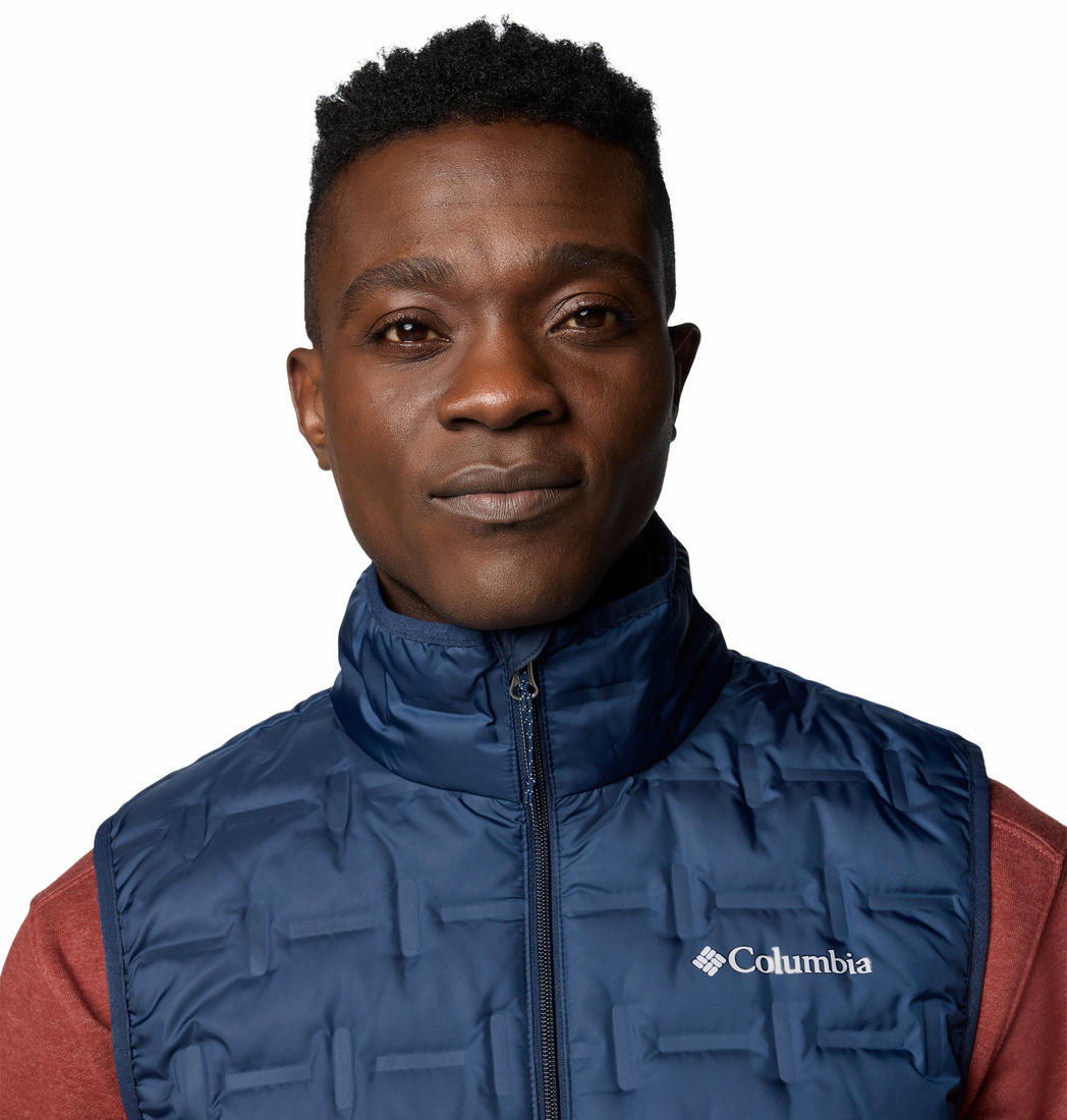 Columbia Mens Blue Delta Ridge II Down Vest