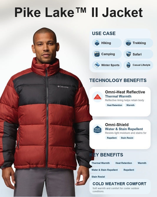 men red omni heat reflective pike lake ii down jacket
