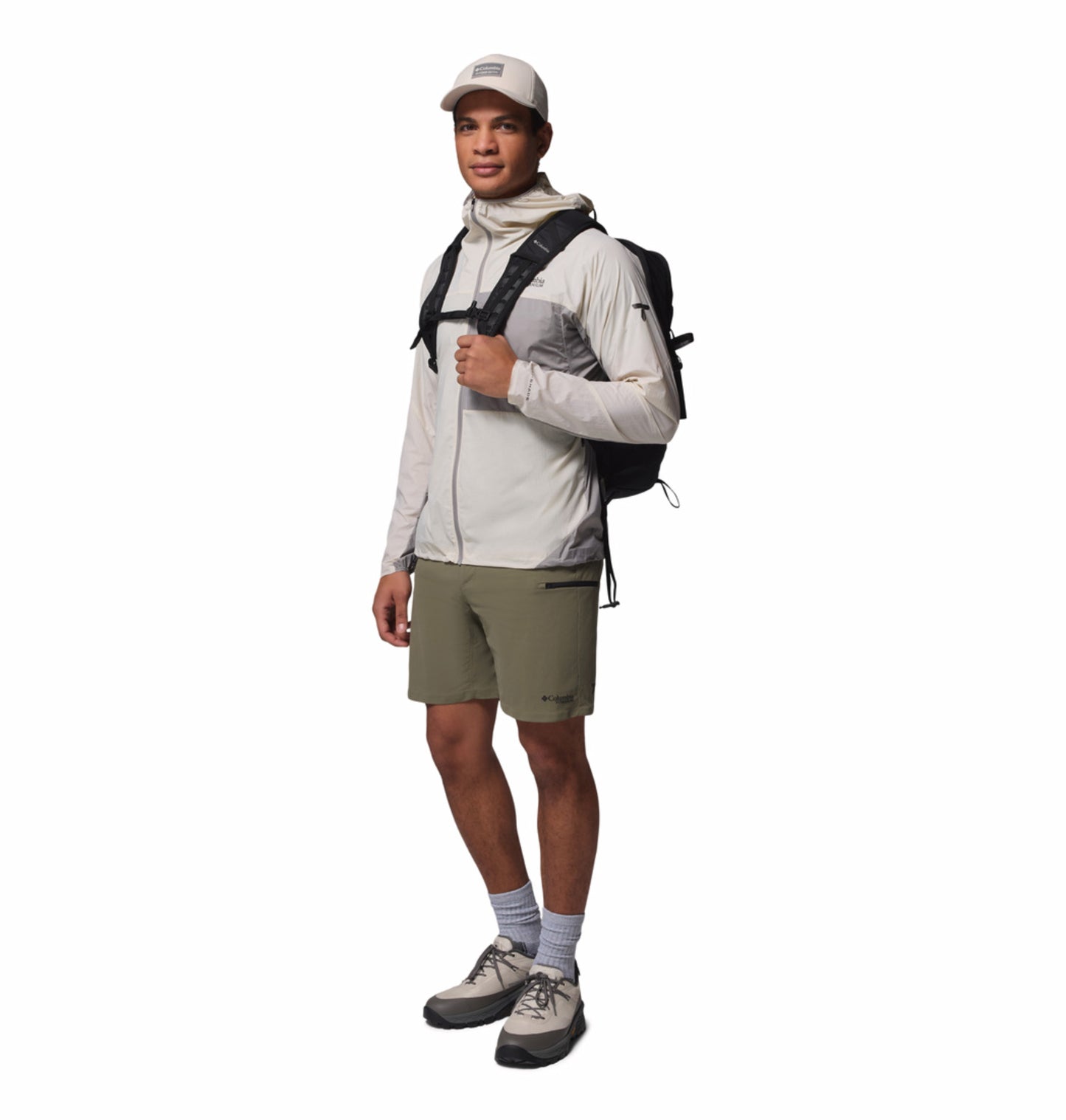 Columbia Men Omni-Shade Khyex Pro Windbreaker Beige Lightweight