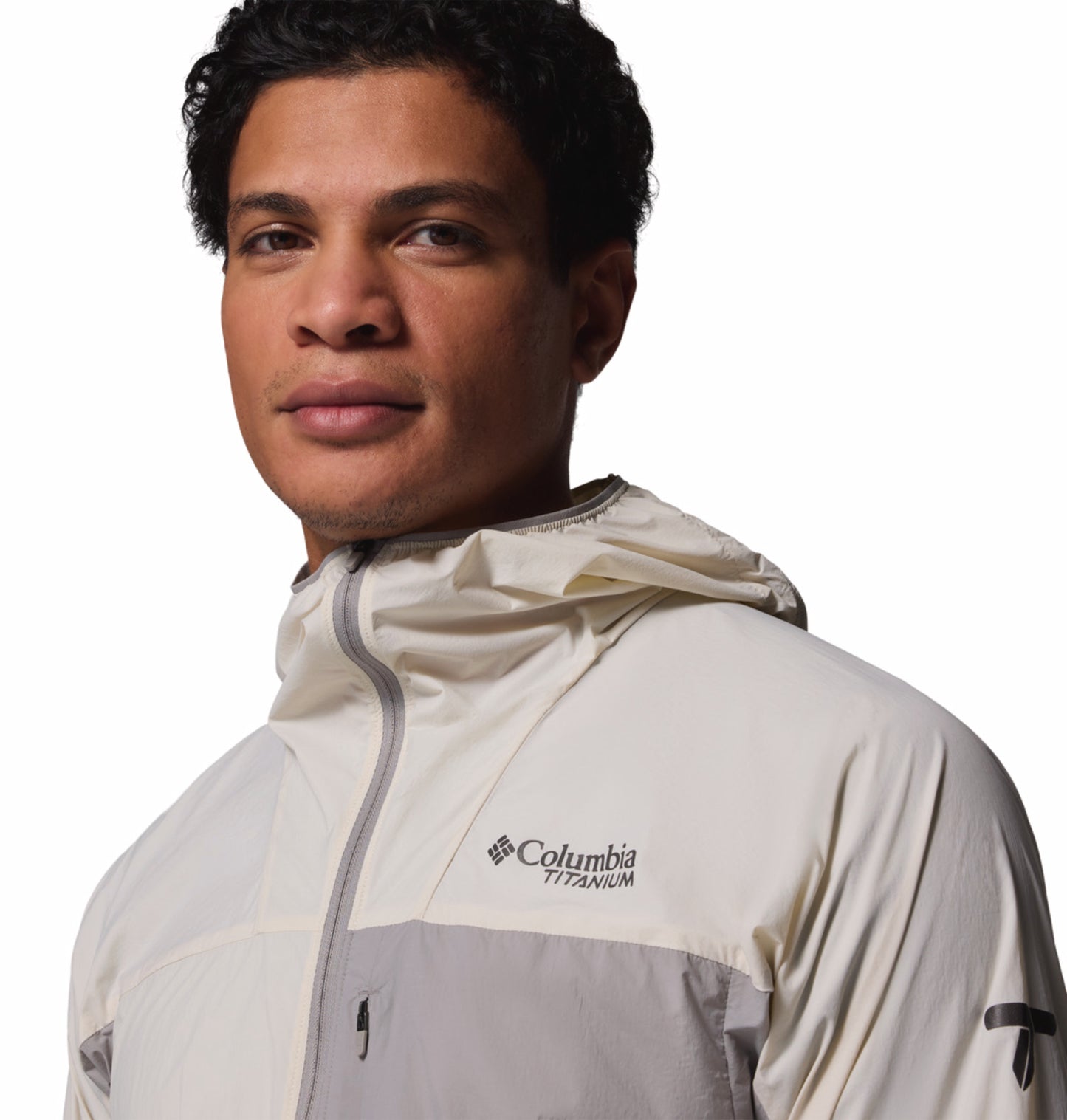 Columbia Men Omni-Shade Khyex Pro Windbreaker Beige Lightweight