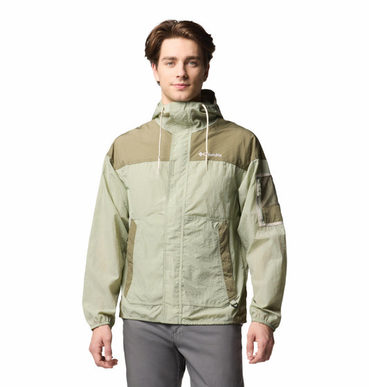 Columbia Mens Green Omni-Shield Challenger II Wind and Water Resistant Jacket