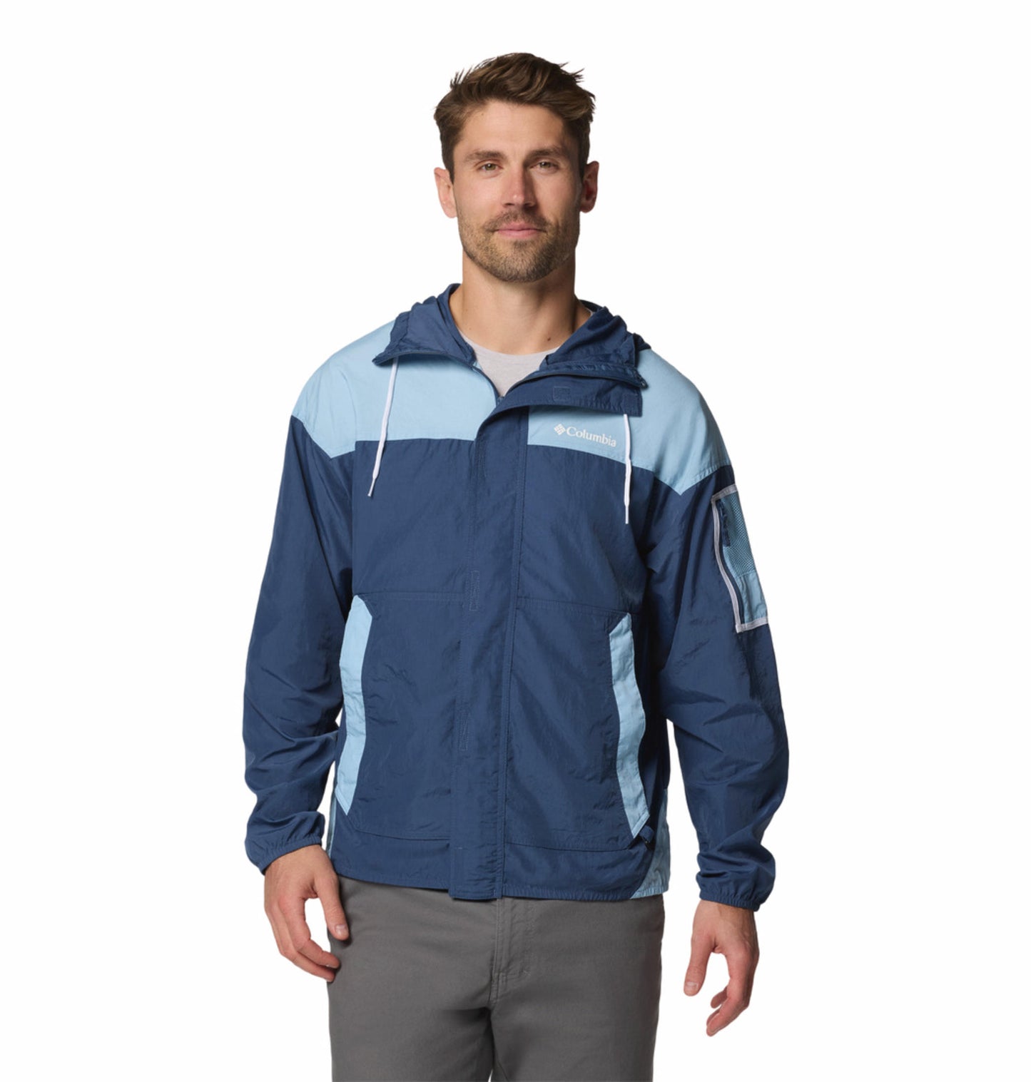 Columbia Men Blue Omni-Shield Challenger II Windbreaker Jacket