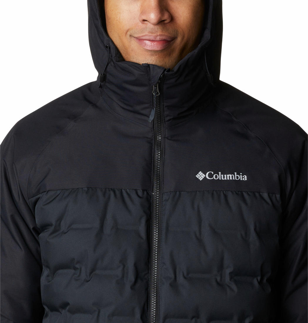 Columbia Men Black Grand Trek II Down Hooded Jacket