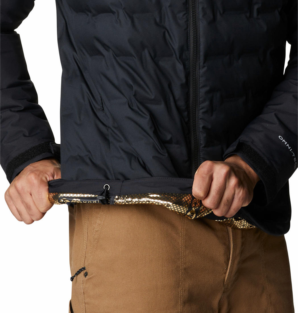 Columbia Men Black Grand Trek II Down Hooded Jacket