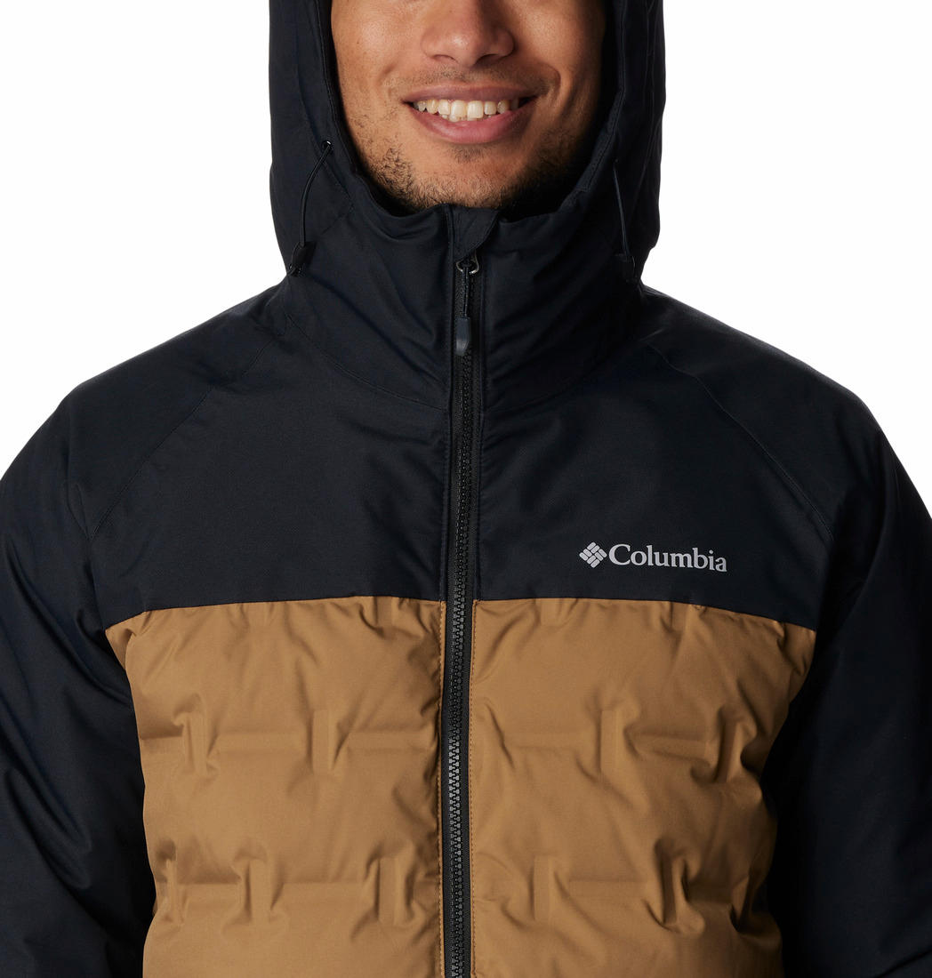 Columbia Men Brown Grand Trek II Down Hooded Jacket