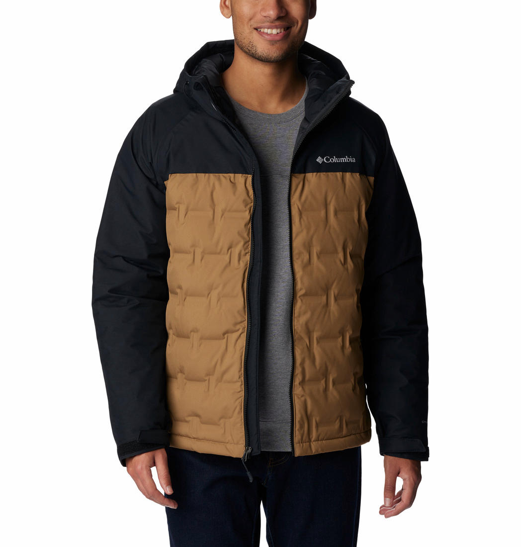 Columbia Men Brown Grand Trek II Down Hooded Jacket