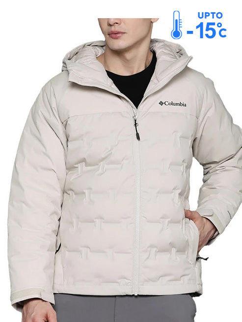 Columbia Men Brown Grand Trek II Down Hooded Jacket