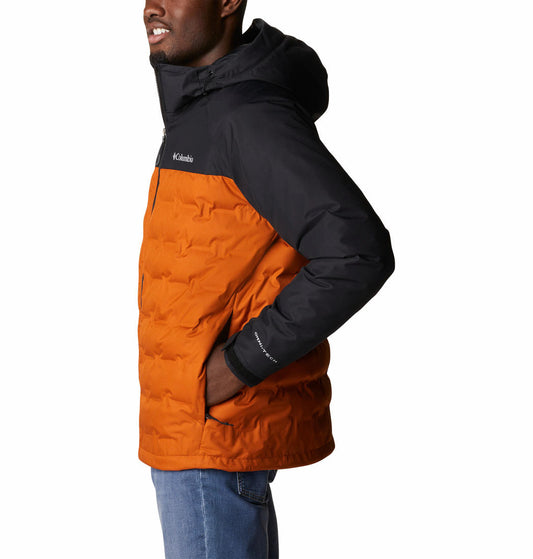 Columbia Men Orange Grand Trek II Down Hooded Jacket