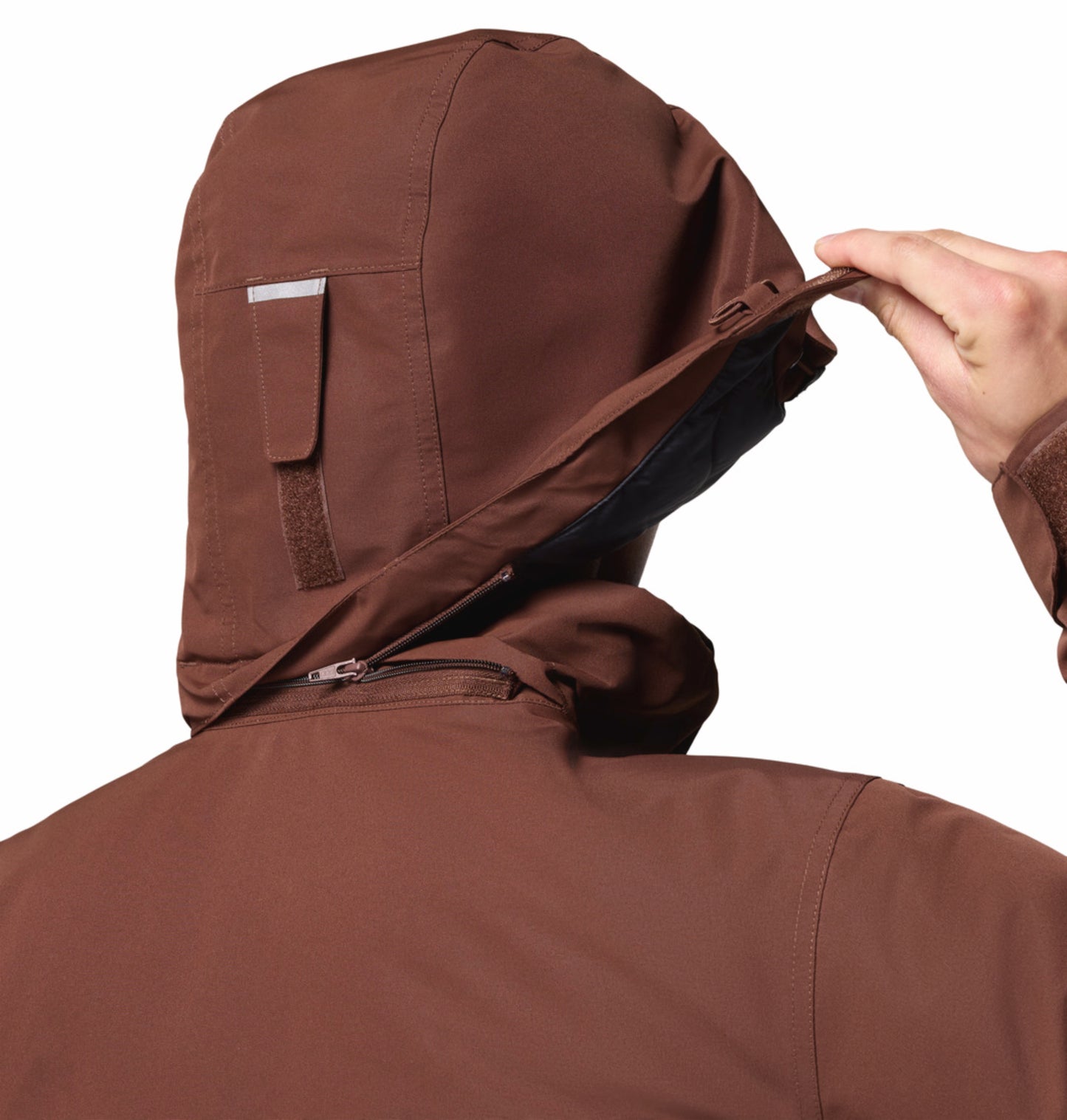 Columbia Men Brown Omni-Heat Inifnity Landroamer II Parka Hooded Down Jacket