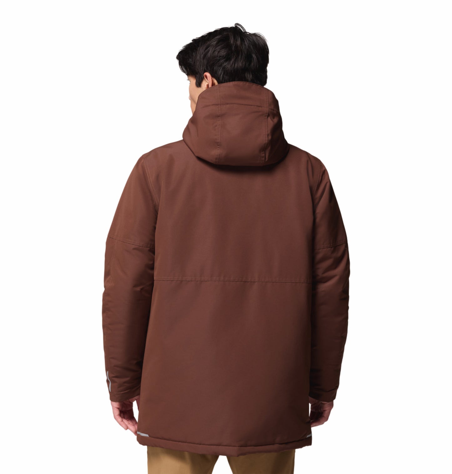 Columbia Men Brown Omni-Heat Inifnity Landroamer II Parka Hooded Down Jacket