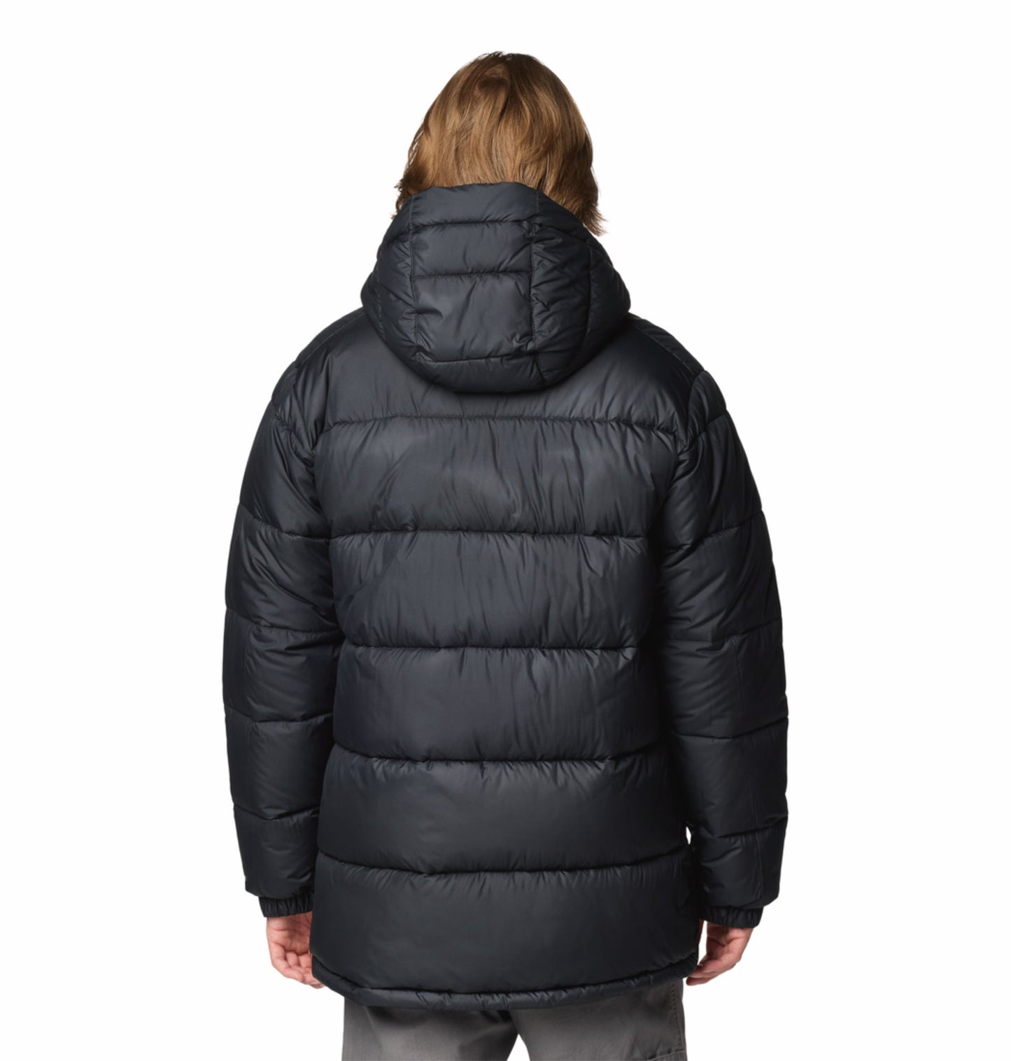 Columbia Men Black Omni-Heat Reflective Pike Lake Parka Hooded Down Jacket