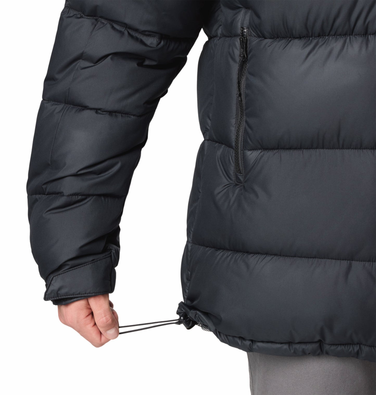Columbia Men Black Omni-Heat Reflective Pike Lake Parka Hooded Down Jacket
