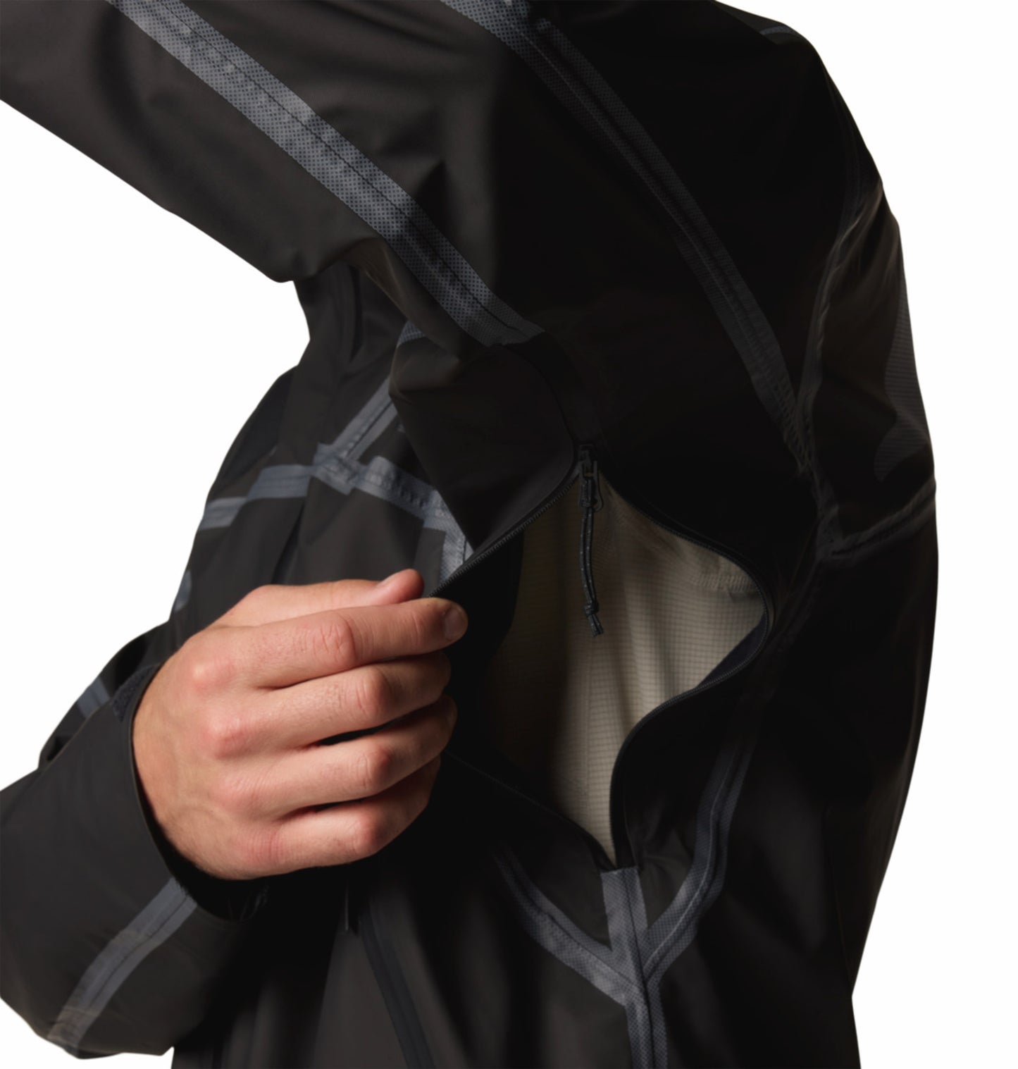 Columbia Men Black OutDry Extreme Whistler Peak Shell Hooded Rain Jacket (Fully Waterproof)