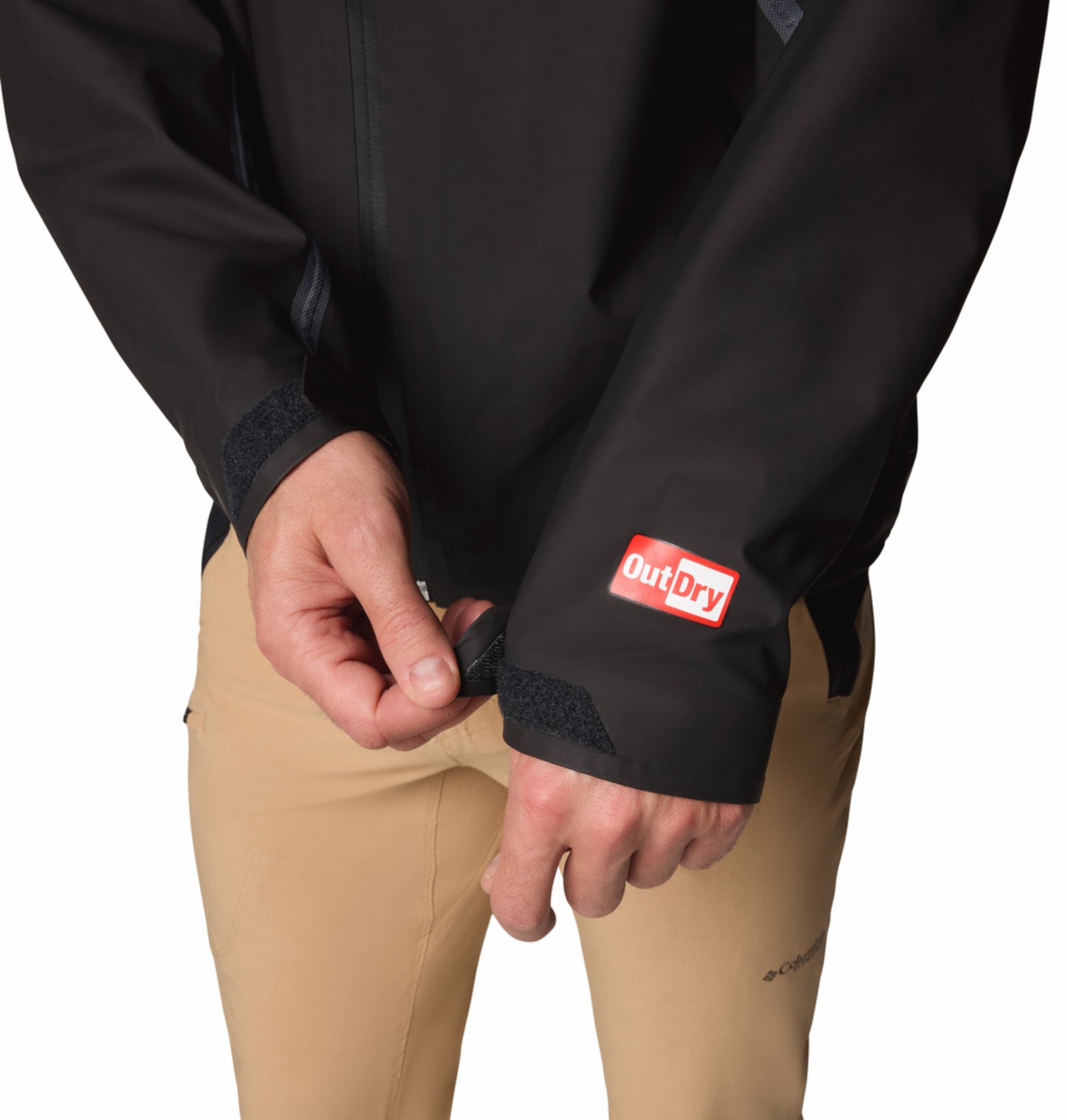 Columbia Men Black OutDry Extreme Whistler Peak Shell Hooded Rain Jacket (Fully Waterproof)