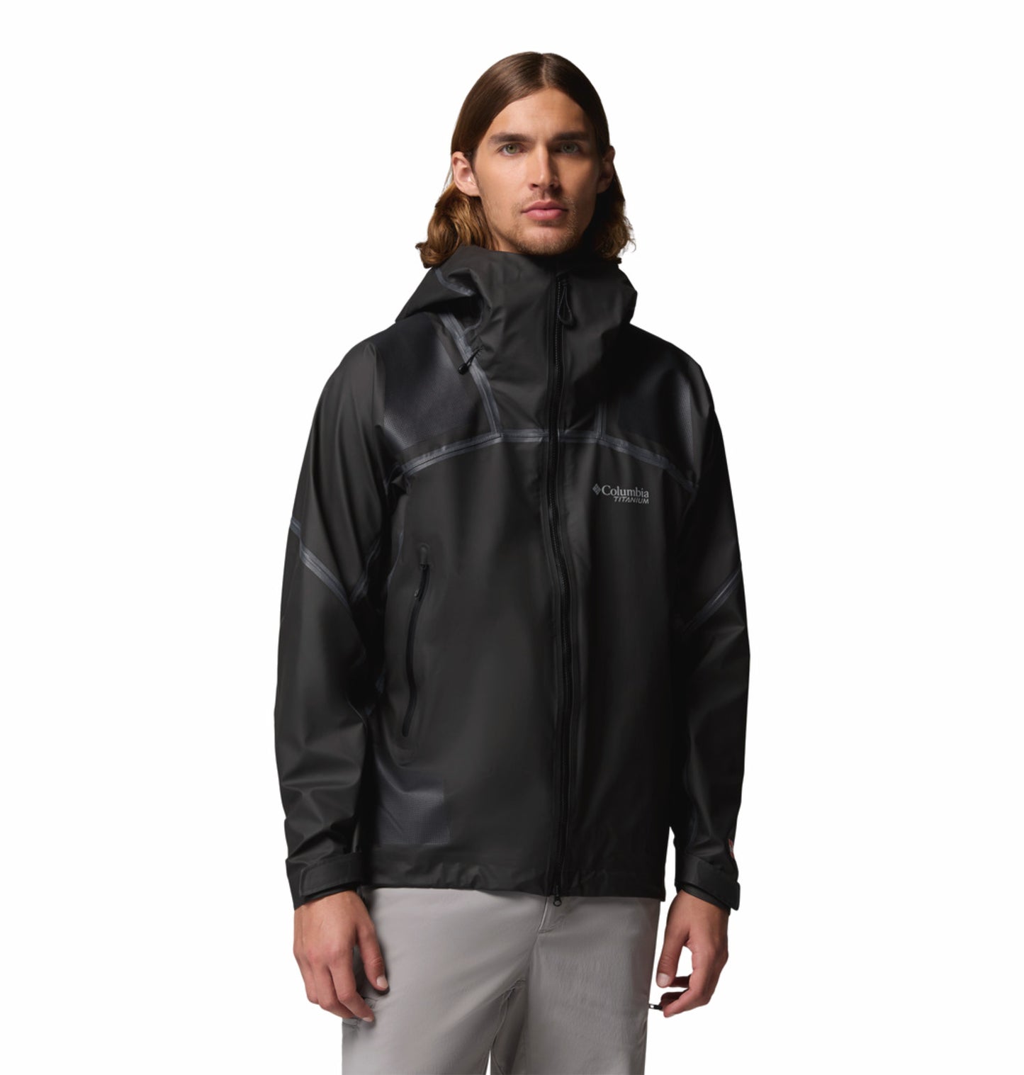 Columbia Men Black OutDry Whistler Peak Shell Rain Jacket