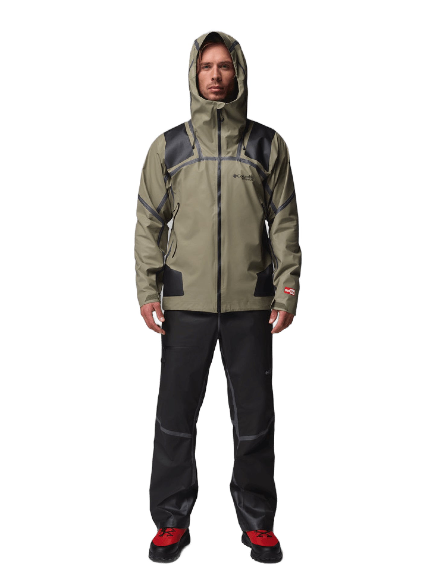 Columbia Men Olive Green OutDry Whistler Peak Shell Jacket