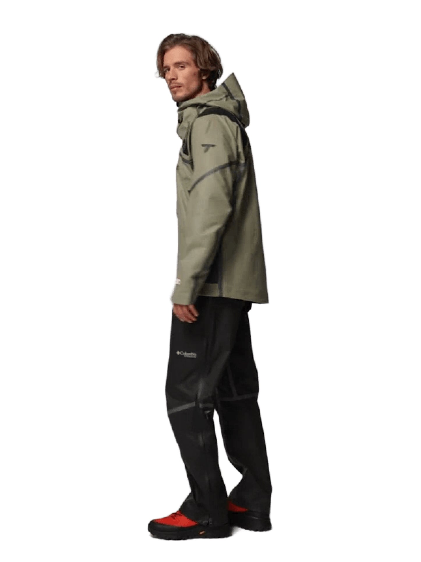 Columbia Men Olive Green OutDry Whistler Peak Shell Jacket