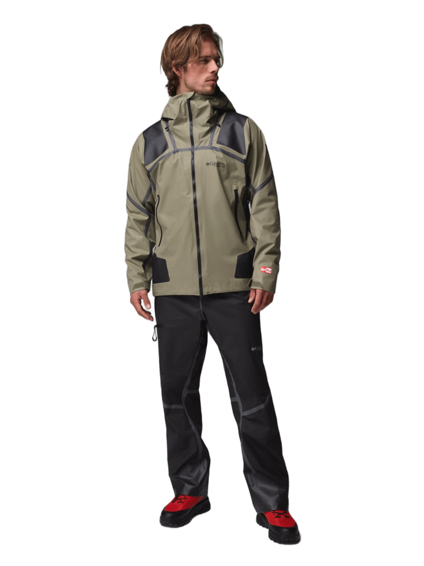 Columbia Men Olive Green OutDry Whistler Peak Shell Jacket