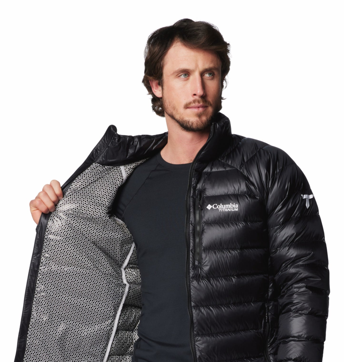 Columbia Men Black OmniHeat Arctic Crest Down Jacket