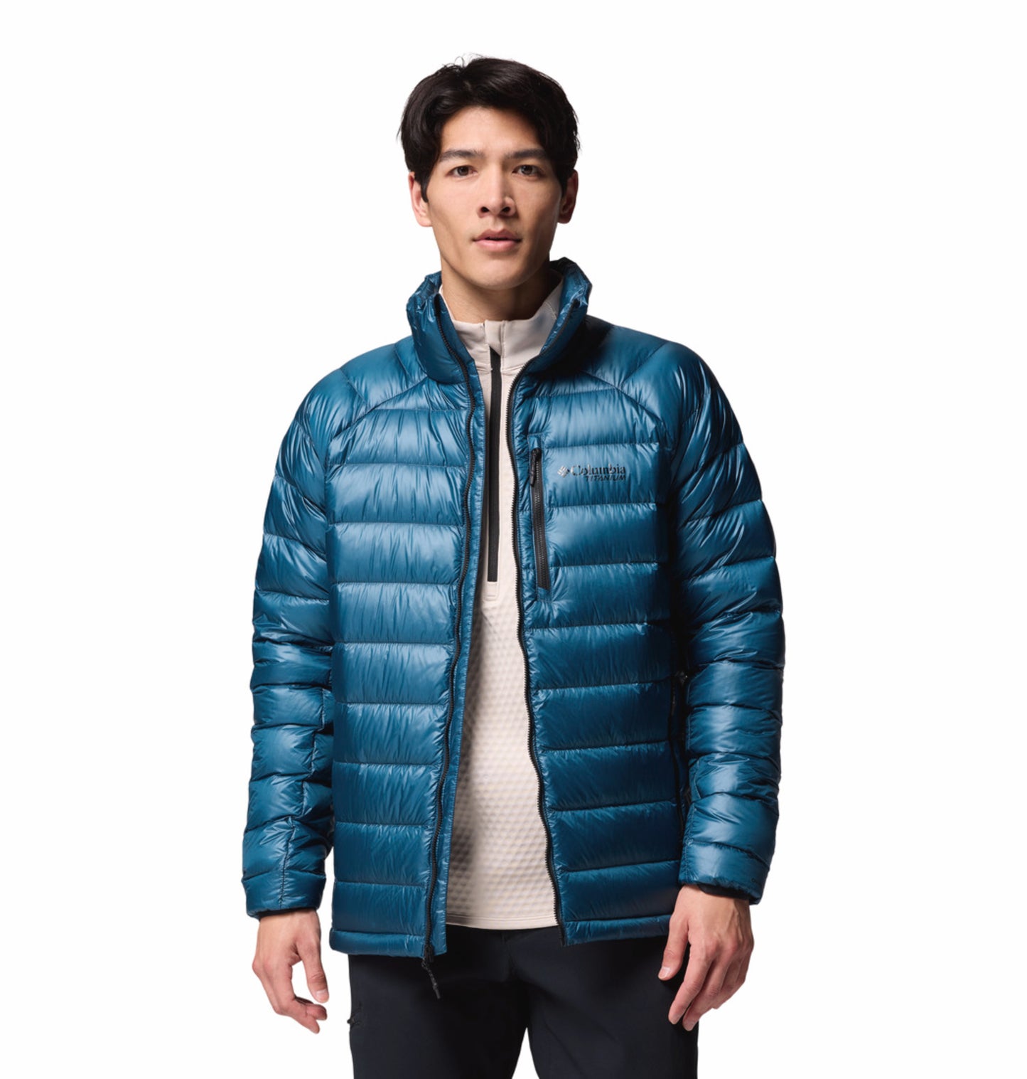 Columbia Men Teal OmniHeat Arctic Crest Down Jacket