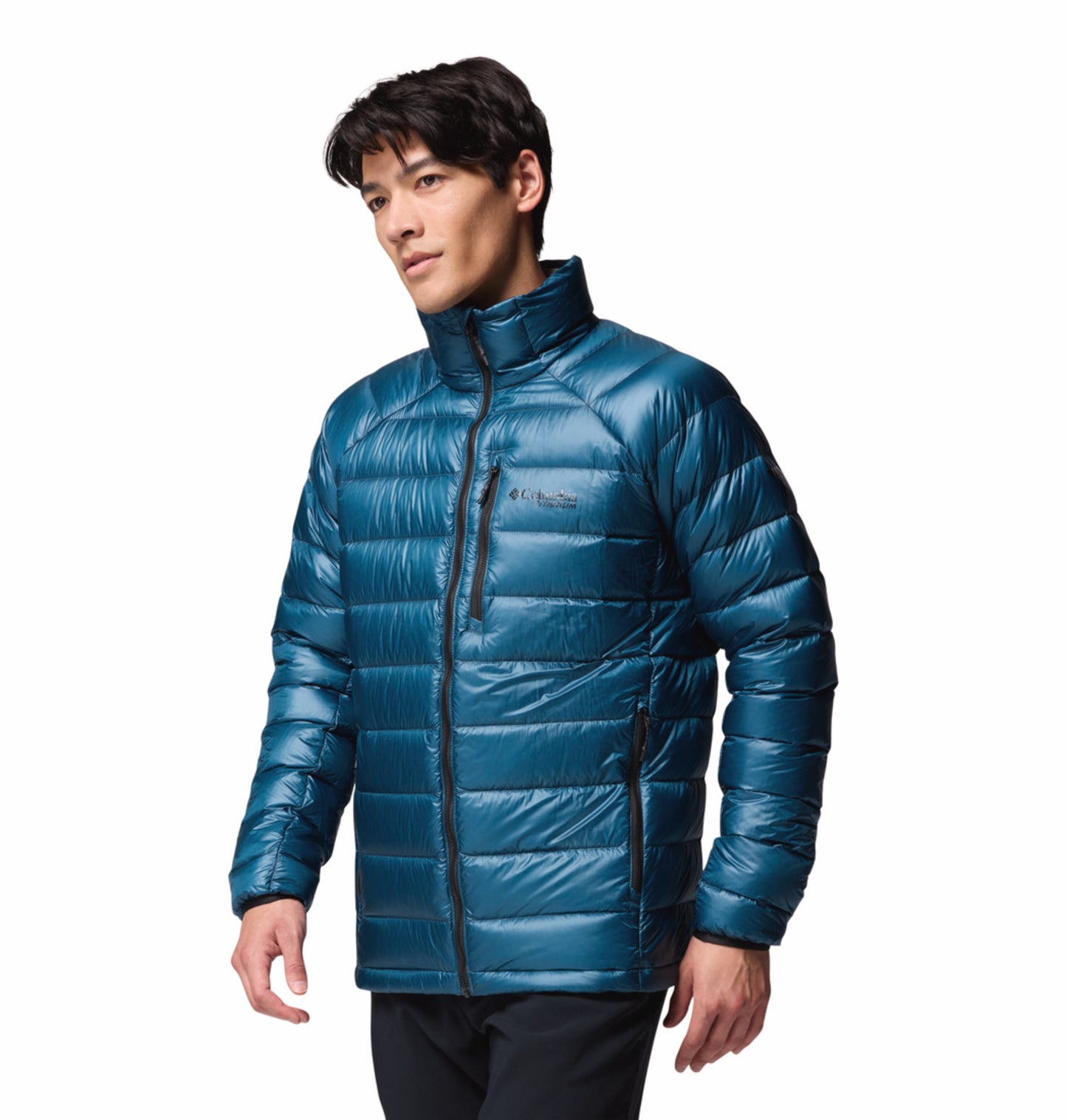 Columbia Men Teal OmniHeat Arctic Crest Down Jacket
