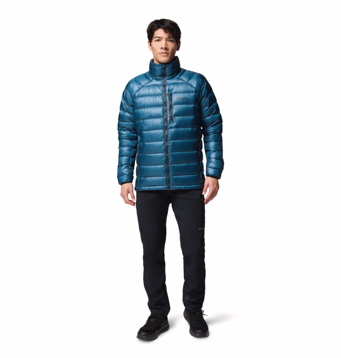 Columbia Men Teal OmniHeat Arctic Crest Down Jacket