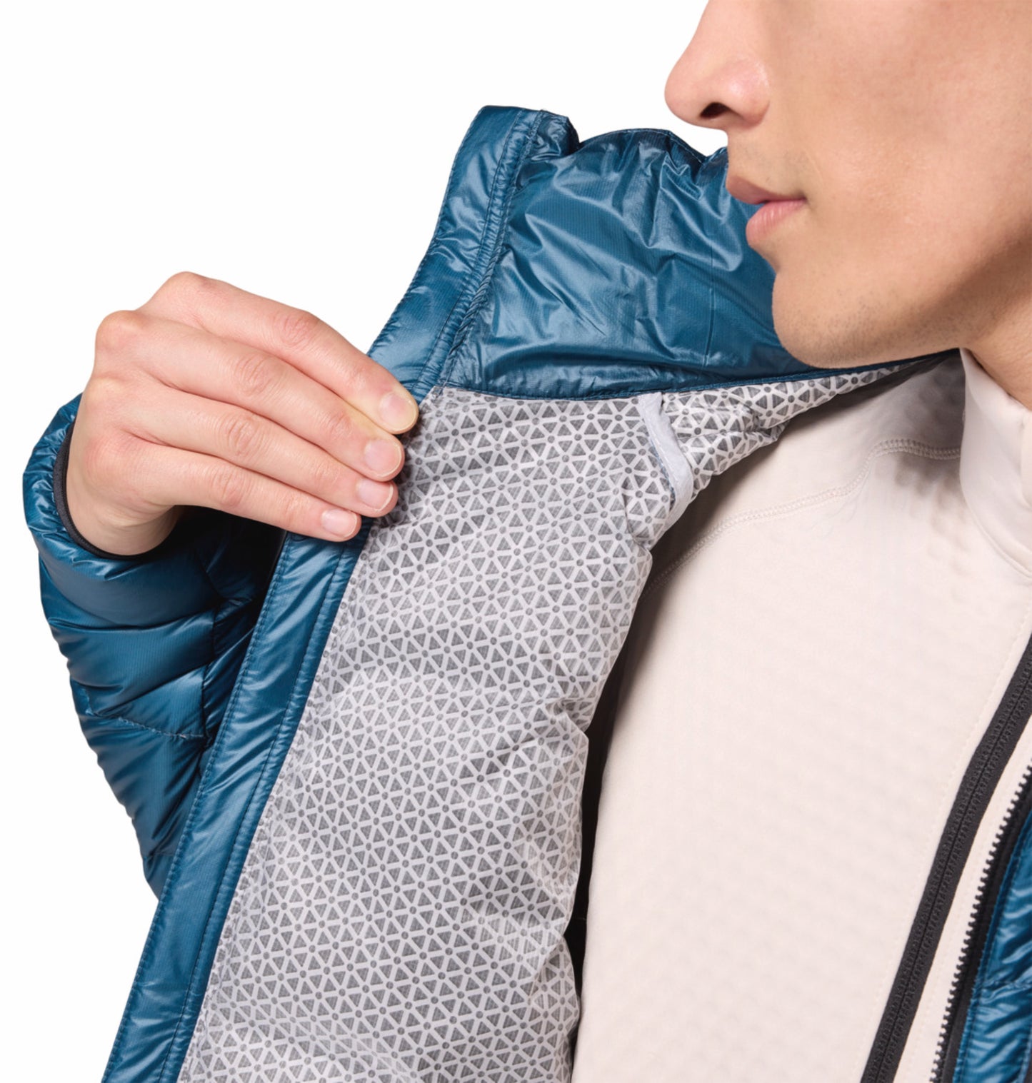 Columbia Men Teal OmniHeat Arctic Crest Down Jacket