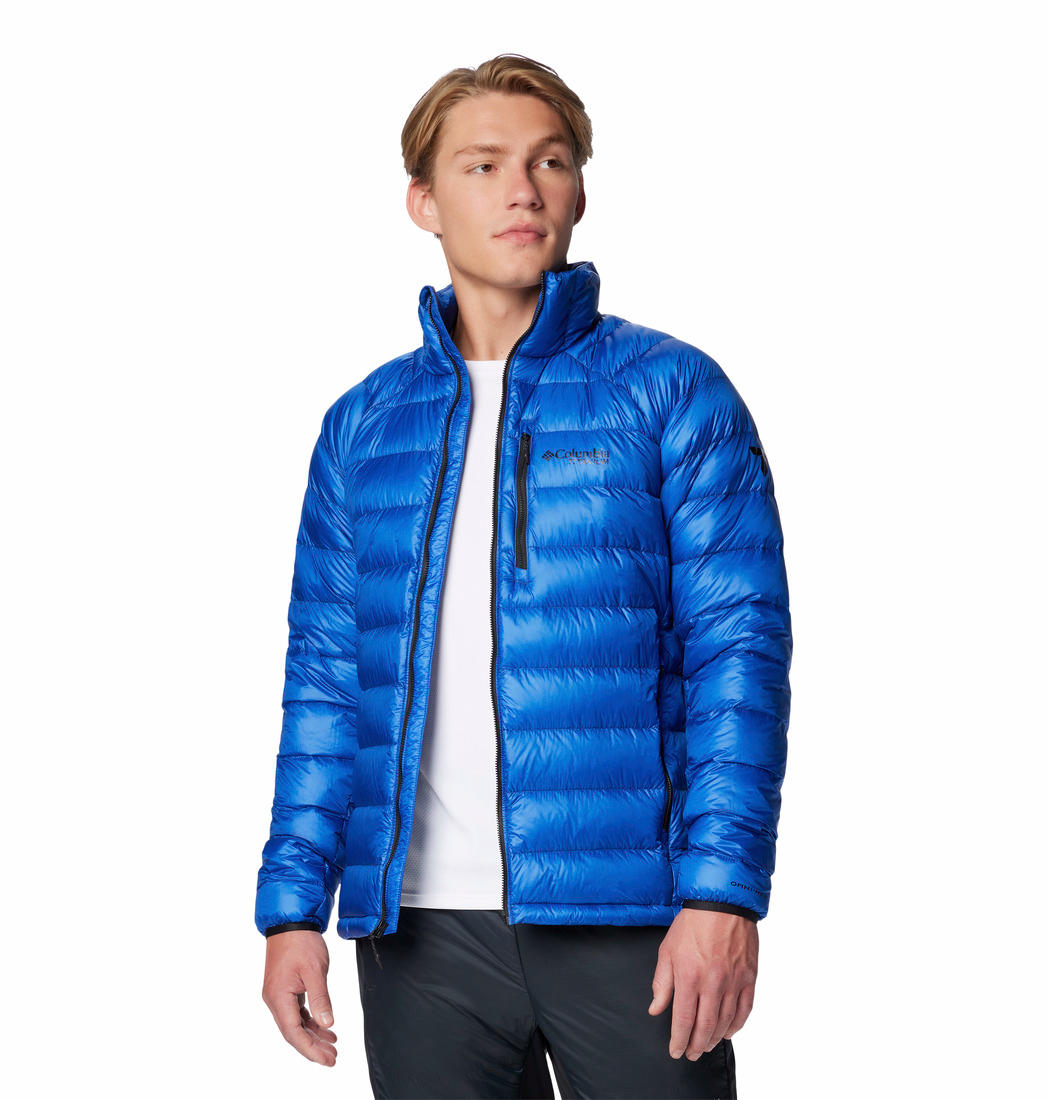 Columbia Mens Blue Arctic Crest Down Jacket