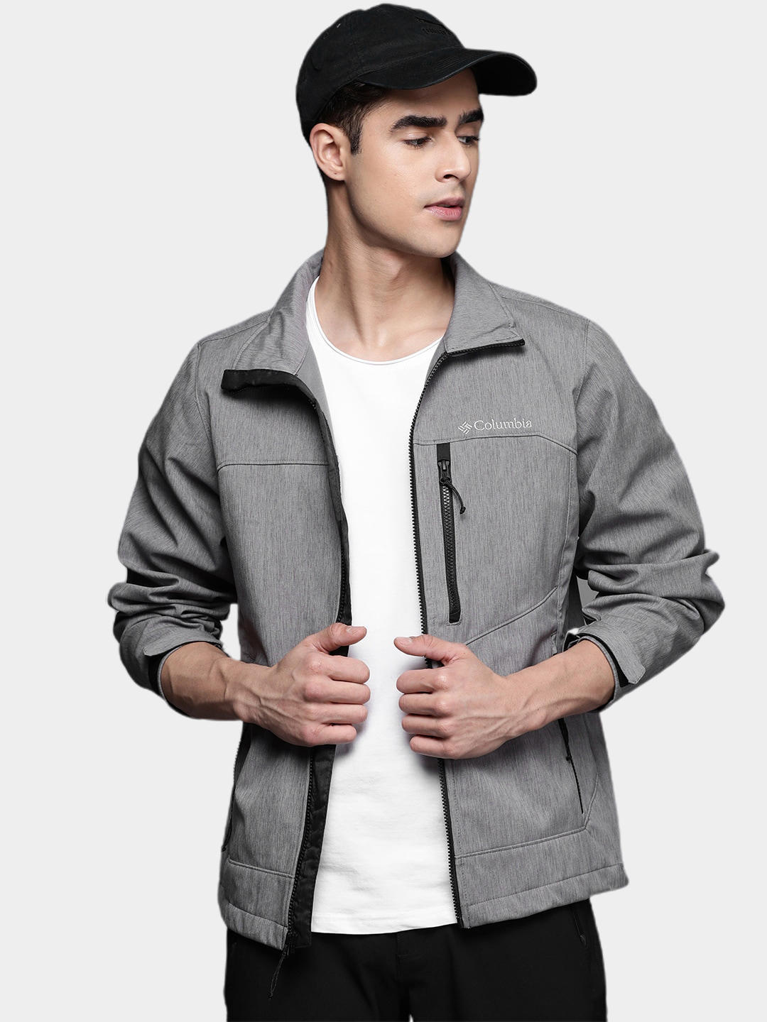 Columbia Men Grey Cruiser Valley Soft Shell Jacket