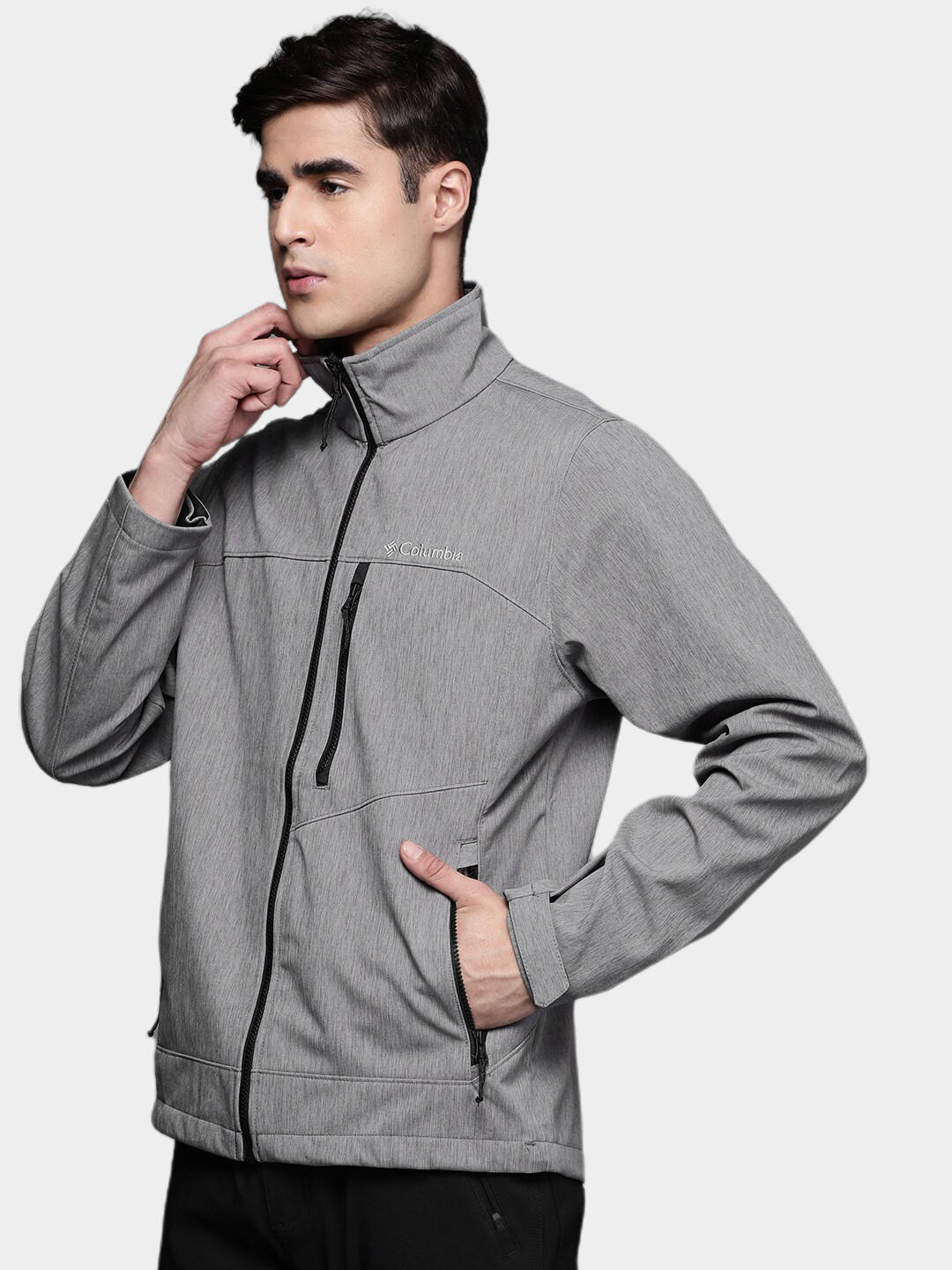 Columbia Men Grey Cruiser Valley Soft Shell Jacket
