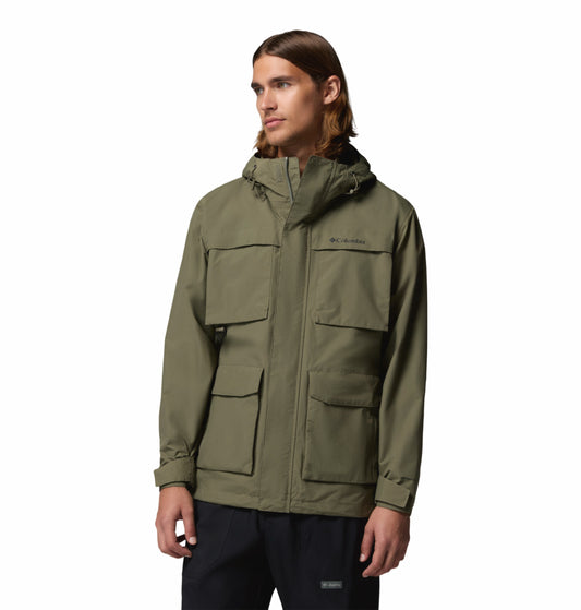 Columbia Men’s Olive Green Omni-Tech Waterproof Landroamer II Rain Jacket