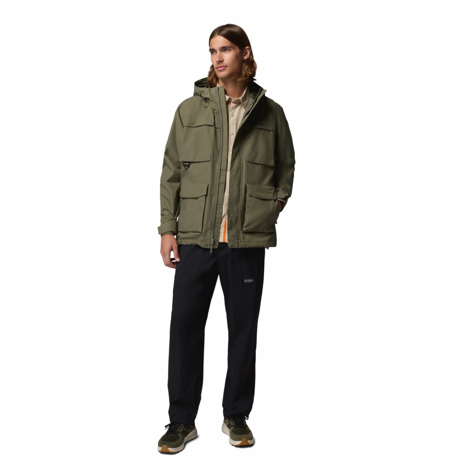 Columbia Men’s Olive Green Omni-Tech Waterproof Landroamer II Rain Jacket