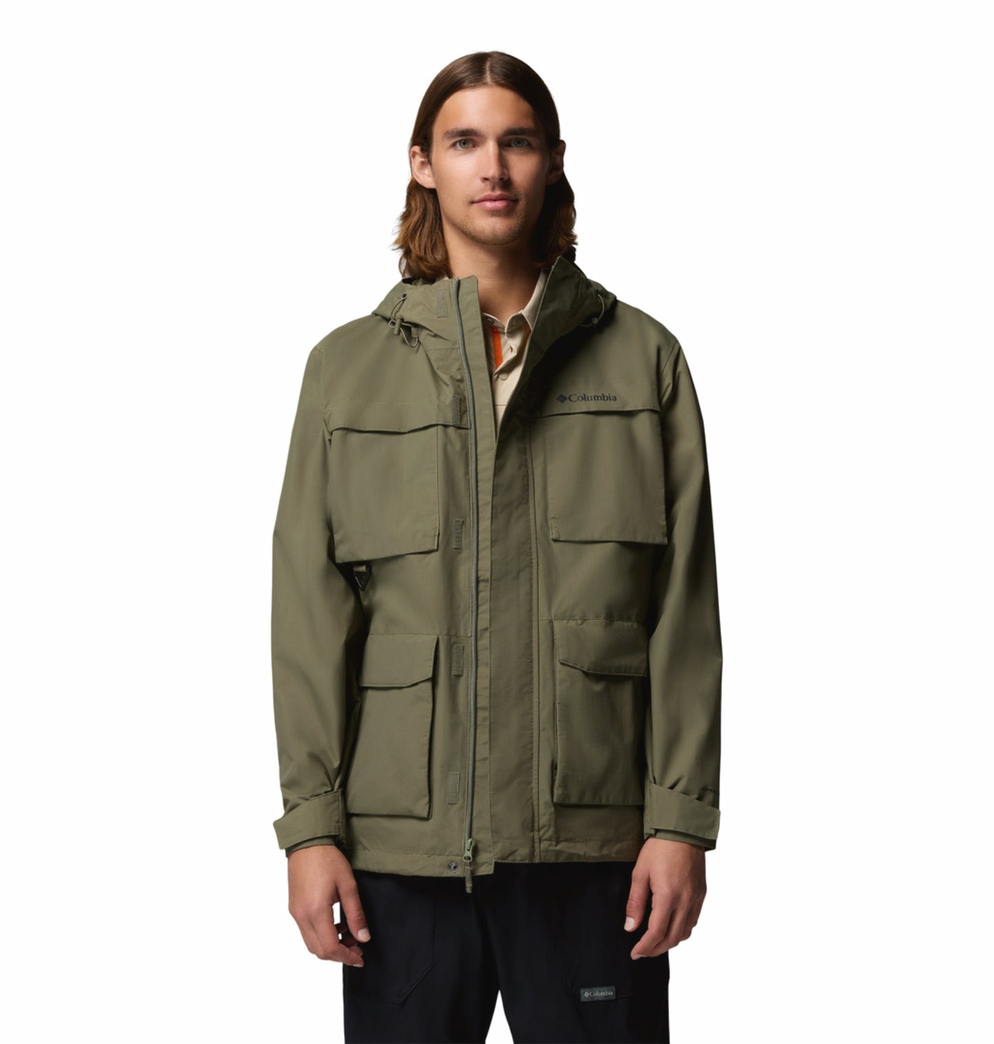 Columbia Men’s Olive Green Omni-Tech Waterproof Landroamer II Rain Jacket